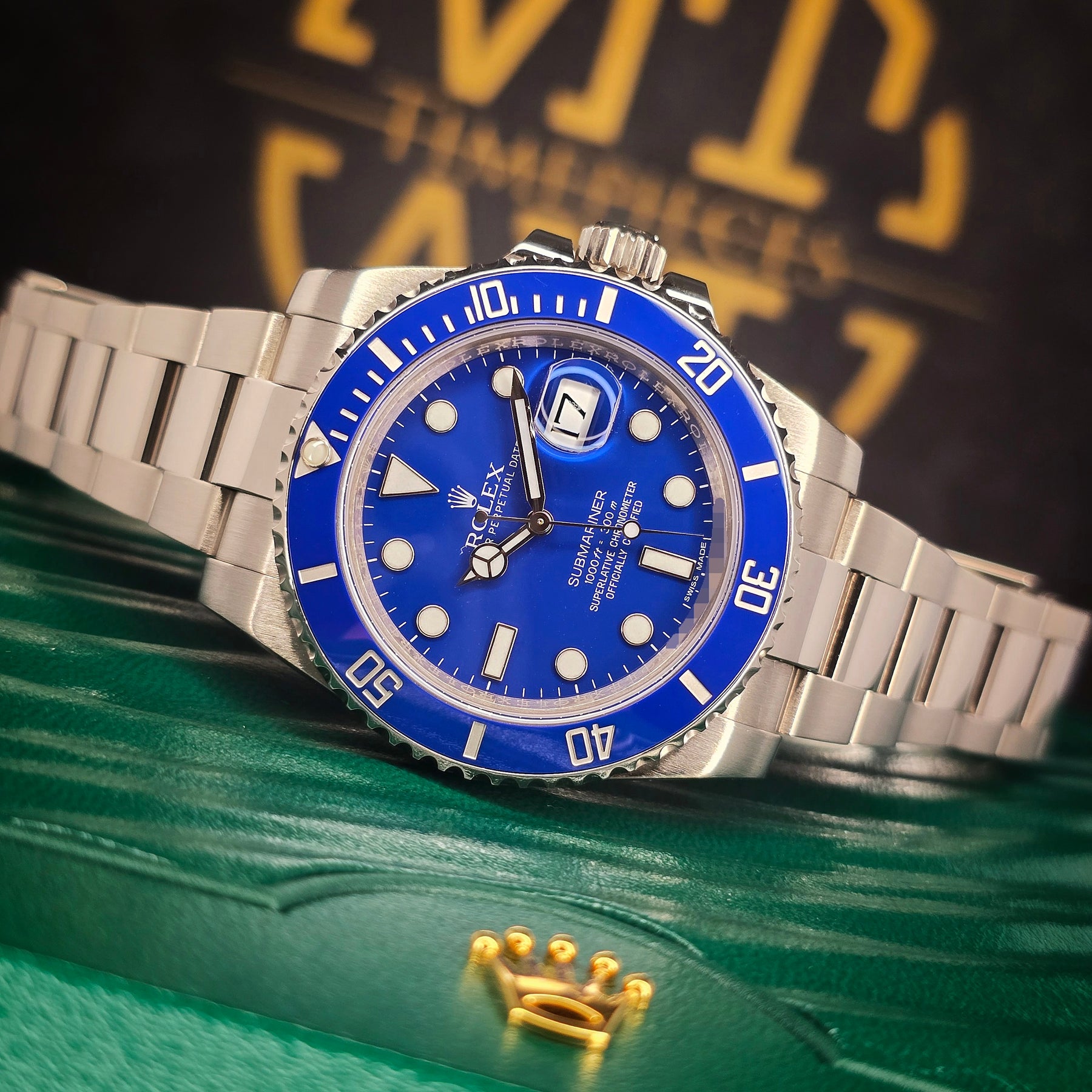 Rolex Submariner Date Smurf 116619LB front view