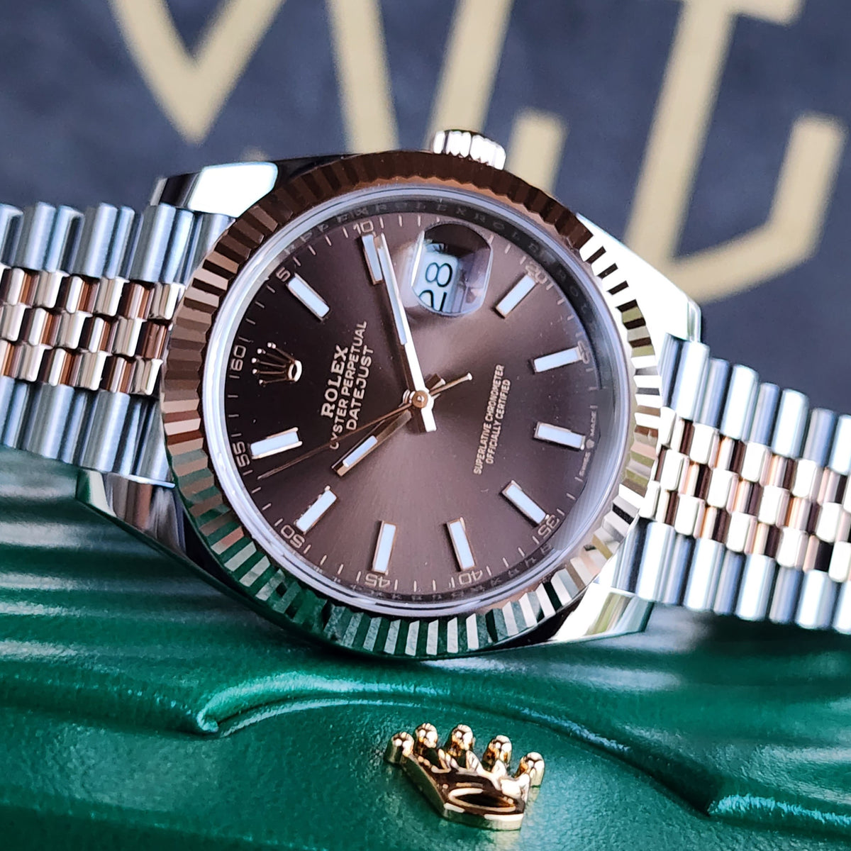 Rolex Datejust 41mm Chocolate 126334 front view