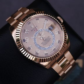 Rolex Sky-Dweller Yellow Gold Champagne Dial 42mm