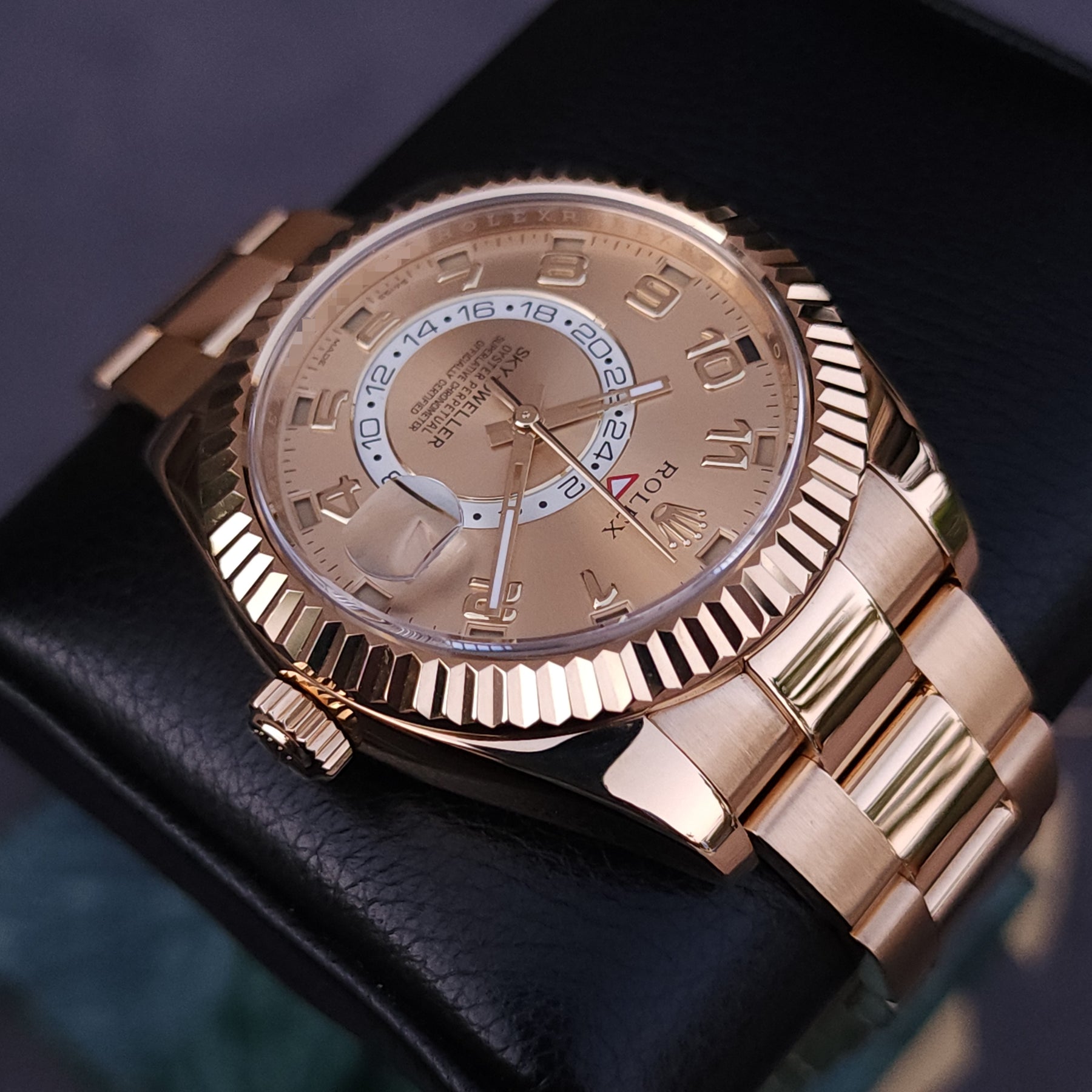 Rolex Sky-Dweller Yellow Gold Champagne Dial 42mm