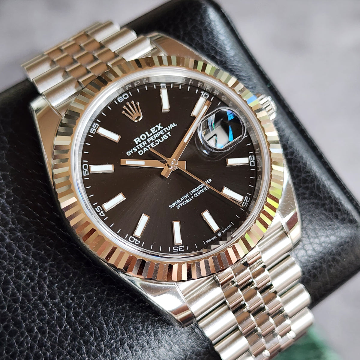 Rolex Datejust Black Index Dial 41mm