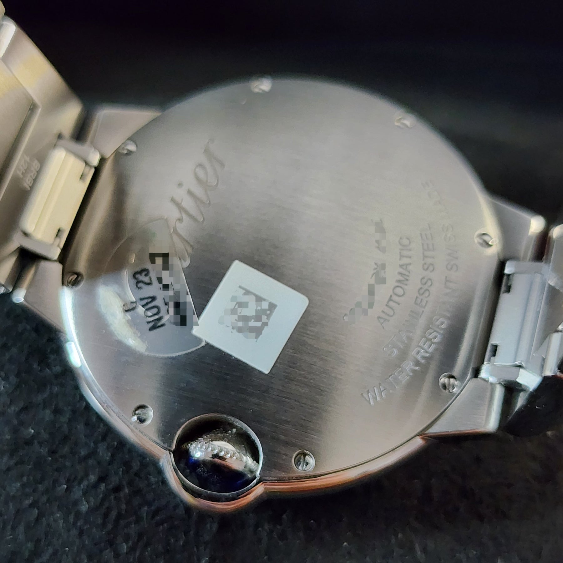 Cartier Ballon Bleu 40mm caseback view