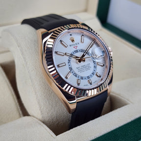 Rolex Sky-Dweller Rose Gold Ivory Dial 42mm