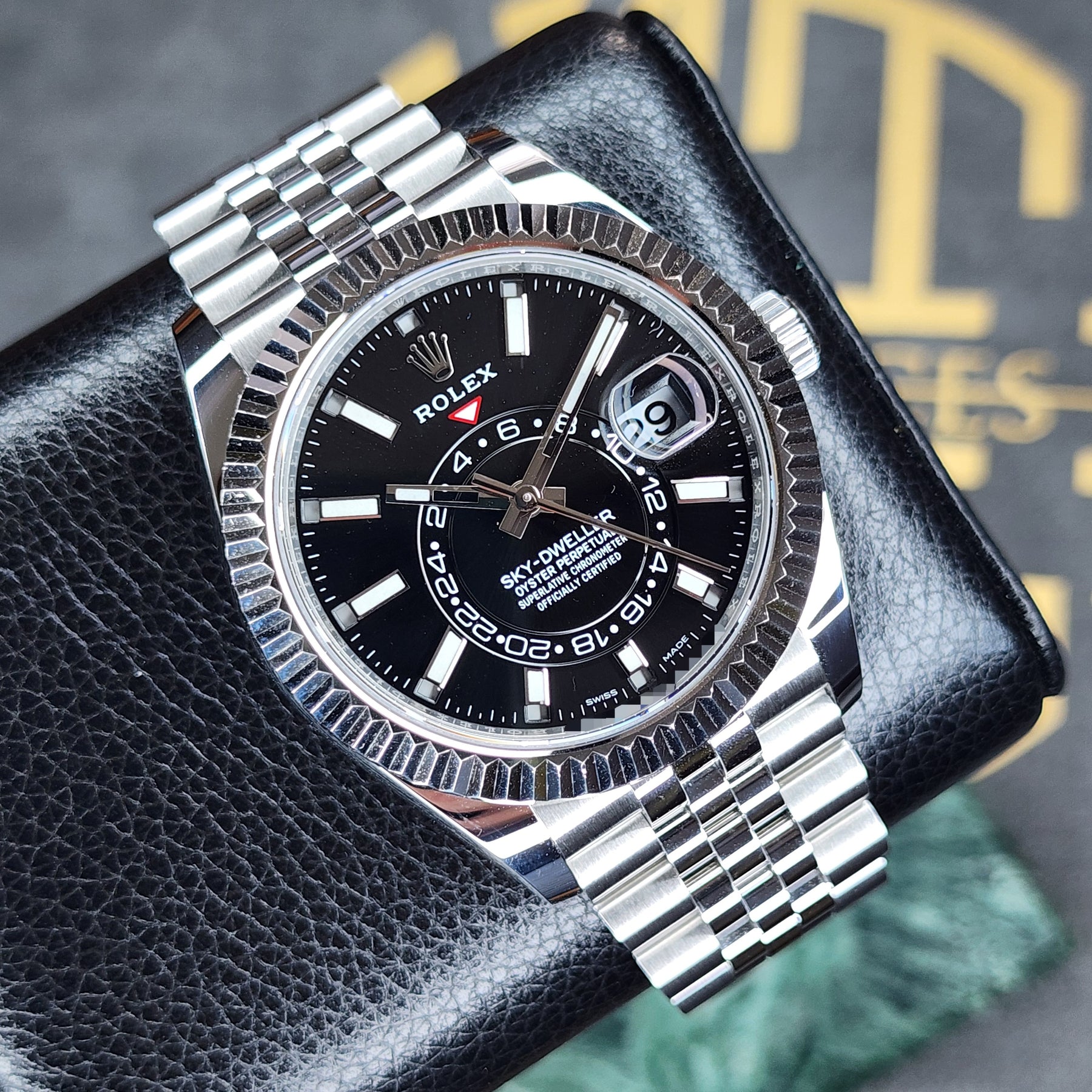 Rolex Sky-Dweller 326934 Black Dial front view