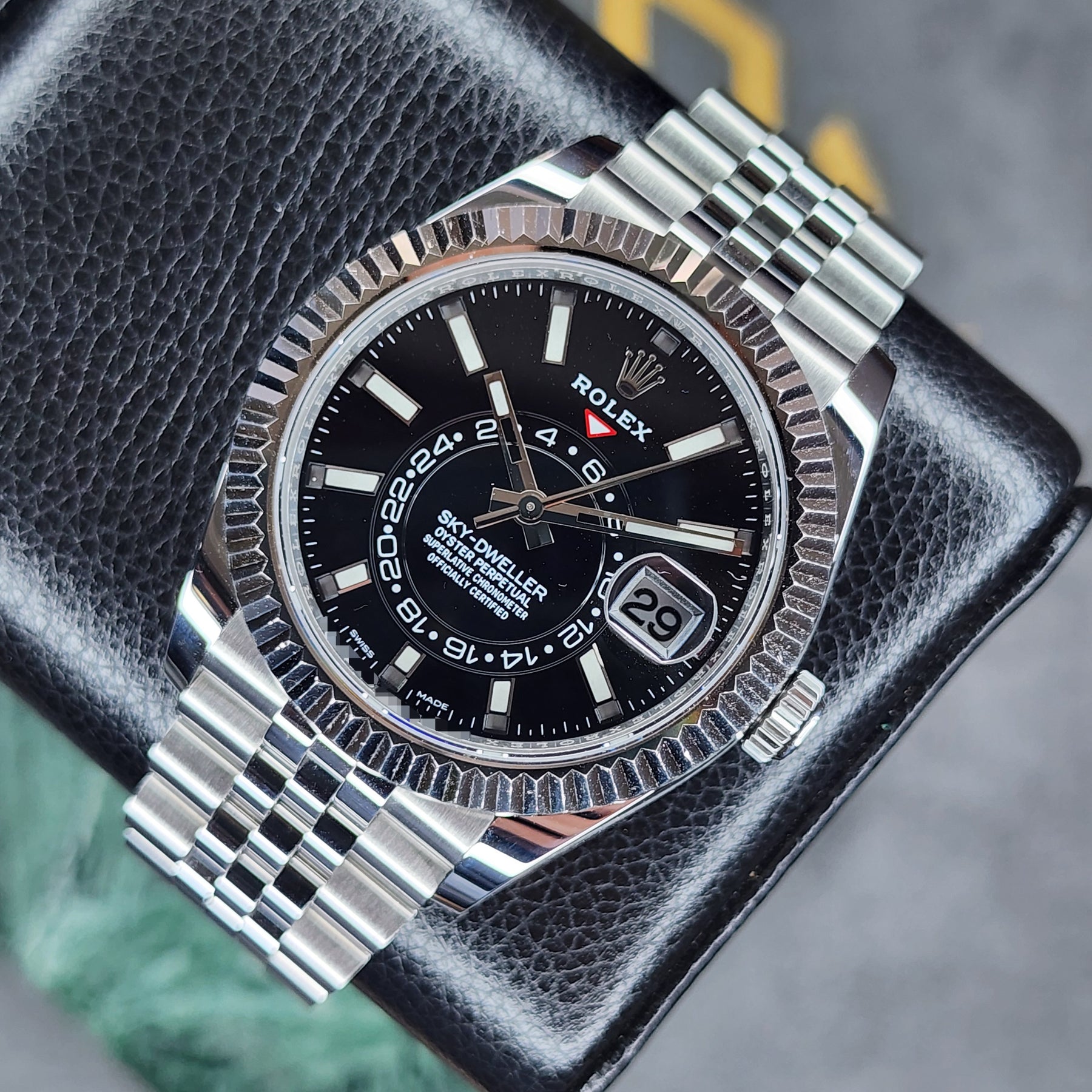 Rolex Sky-Dweller 326934 Black Dial front view