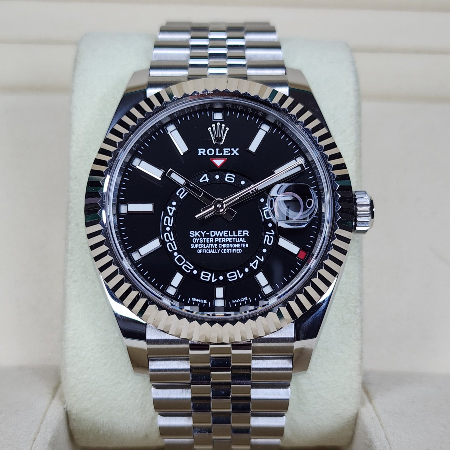 Rolex Sky-Dweller 326934 Black Dial front view