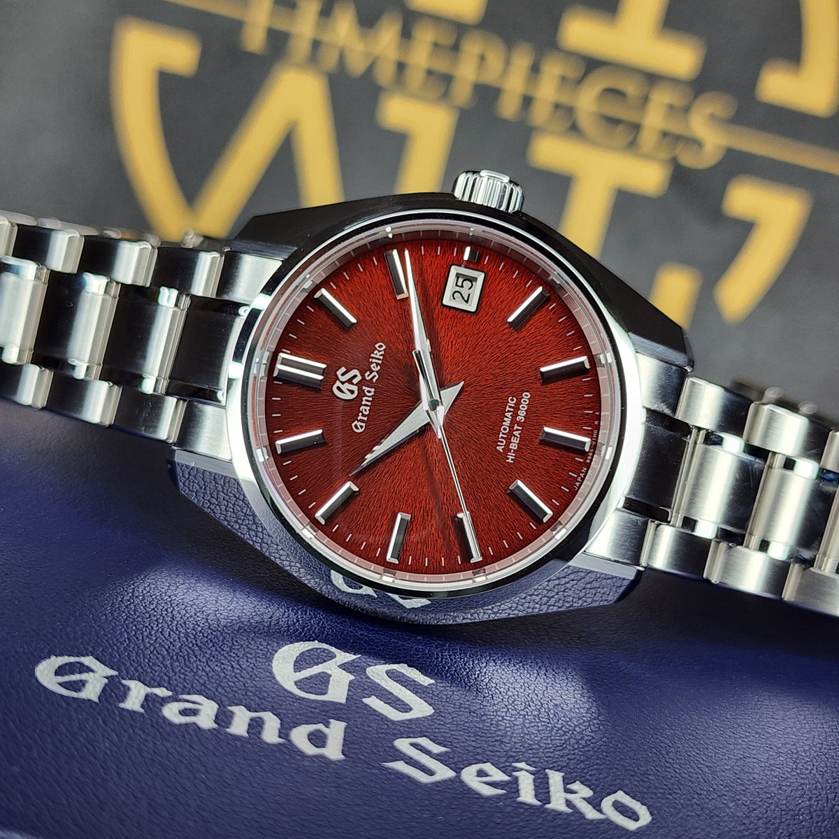 Grand Seiko SBGH345 Scarlet Red front view 