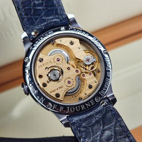 F.P.Journe Souveraine Chronometre Bleu caseback, movement view