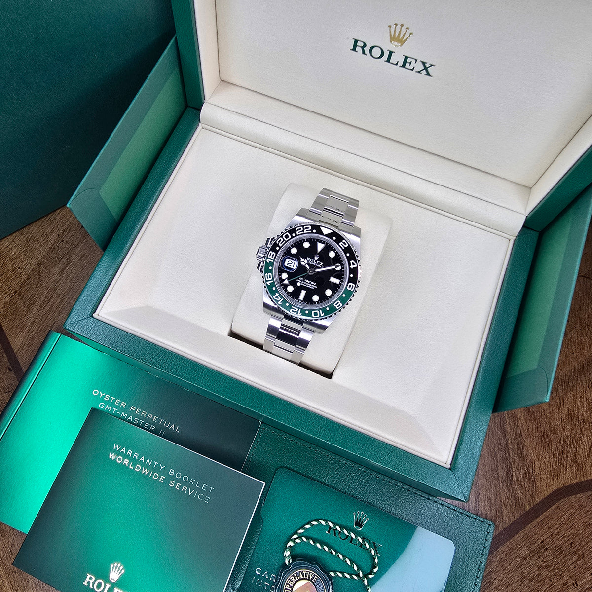 Rolex GMT-Master II 126720VTNR Sprite full set view
