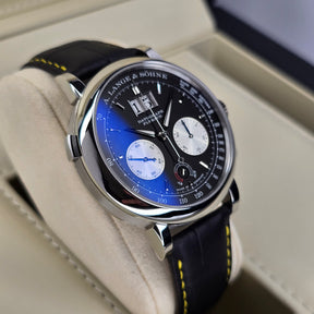 A. Lange & Sohne Datograph Up Down 405.035 left side case