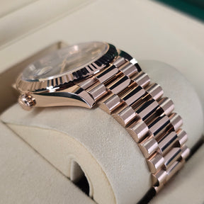 Rolex Day-Date Slate Ombre Rose Gold 228235 lug, president bracelet
