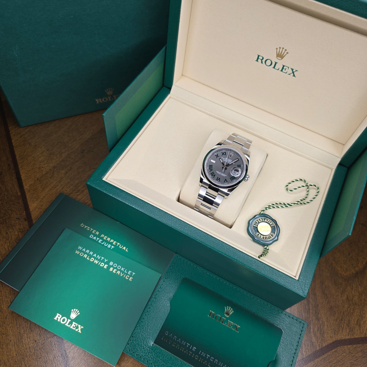 Rolex Datejust 126200 Wimbledon full set