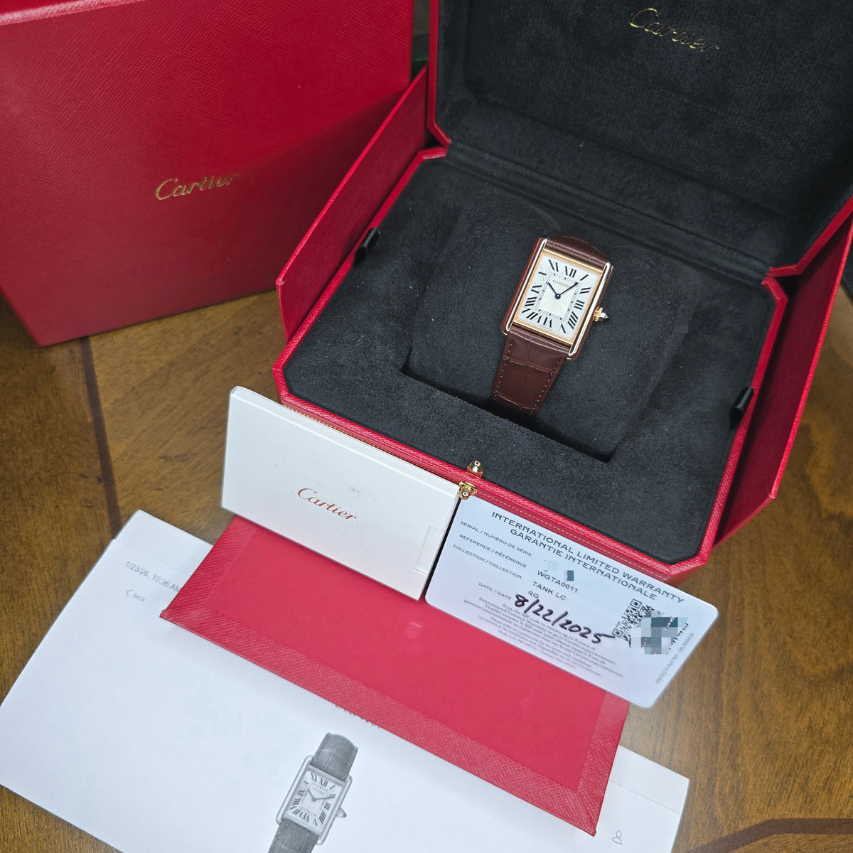 Cartier Tank Louis Cartier WGTA0011 full set