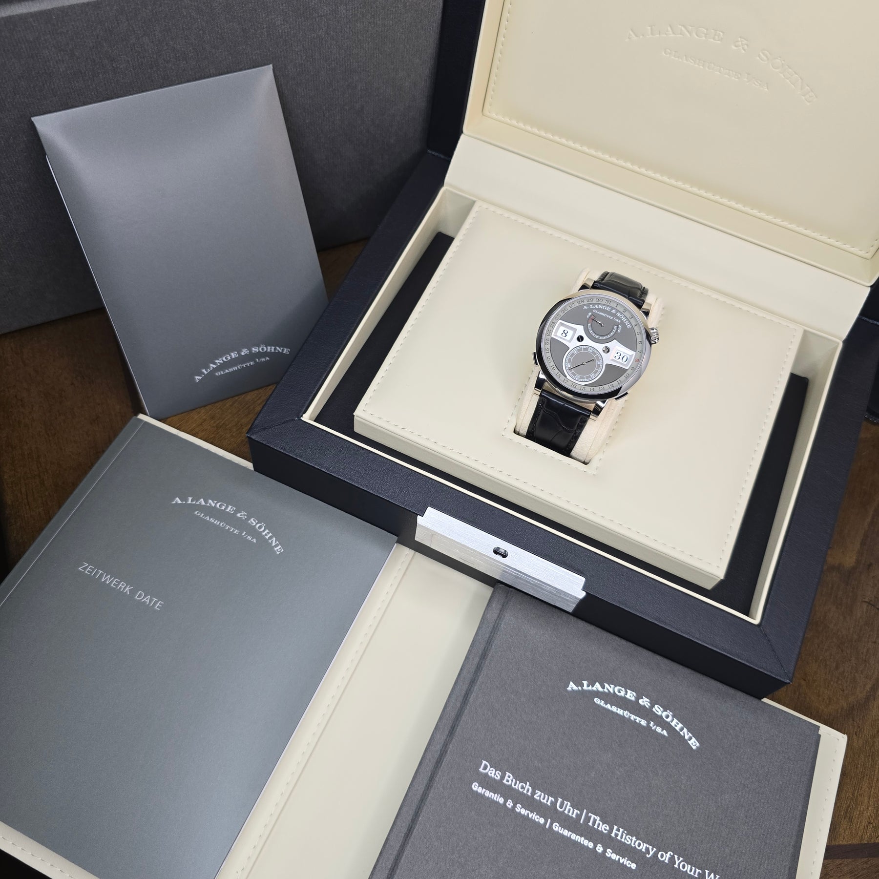 A. Lange & Sohne Zeitwerk Date 148.038 full set