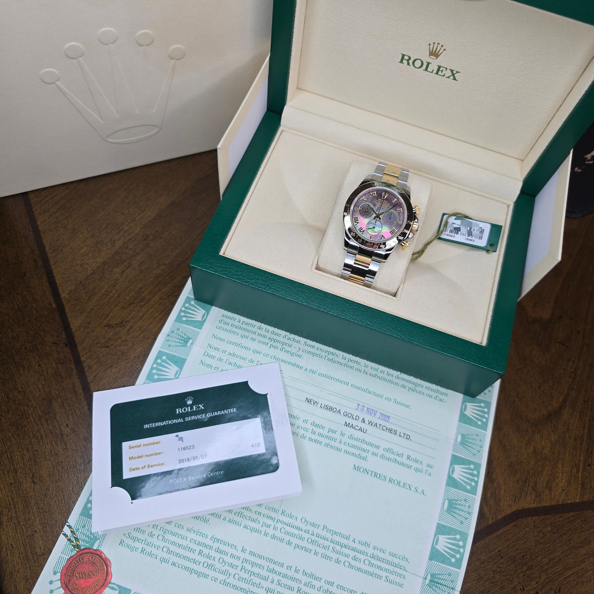 Rolex Daytona 116523 Mother of pearl  full set