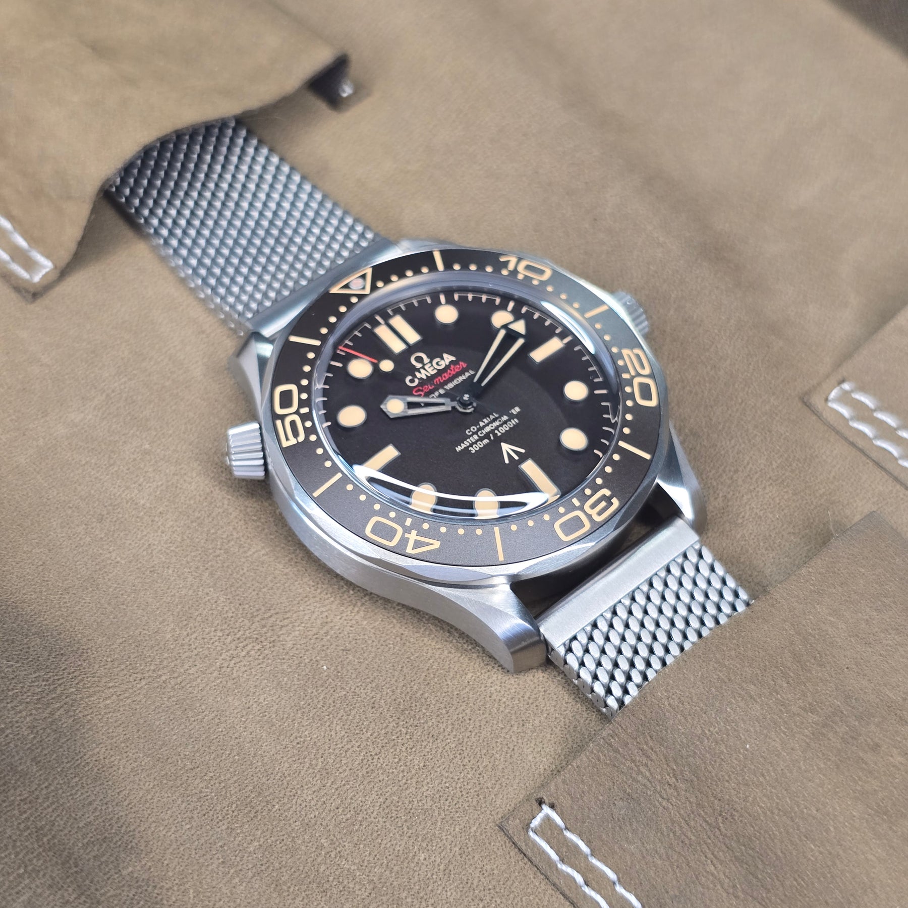 Omega Seamster Diver 300m No Time To Die left side case