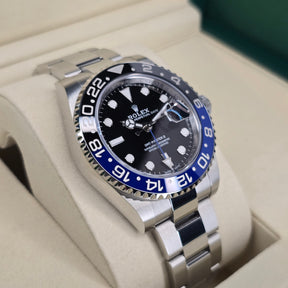 Rolex GMT-Master II 126710BLNR Batman left side case