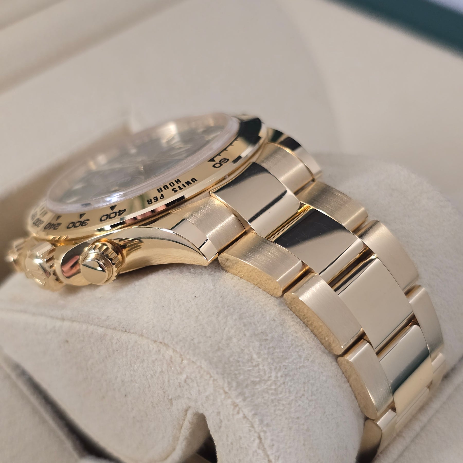 Rolex Daytona Yellow Gold 116508 John Mayer lug, oyster bracelet