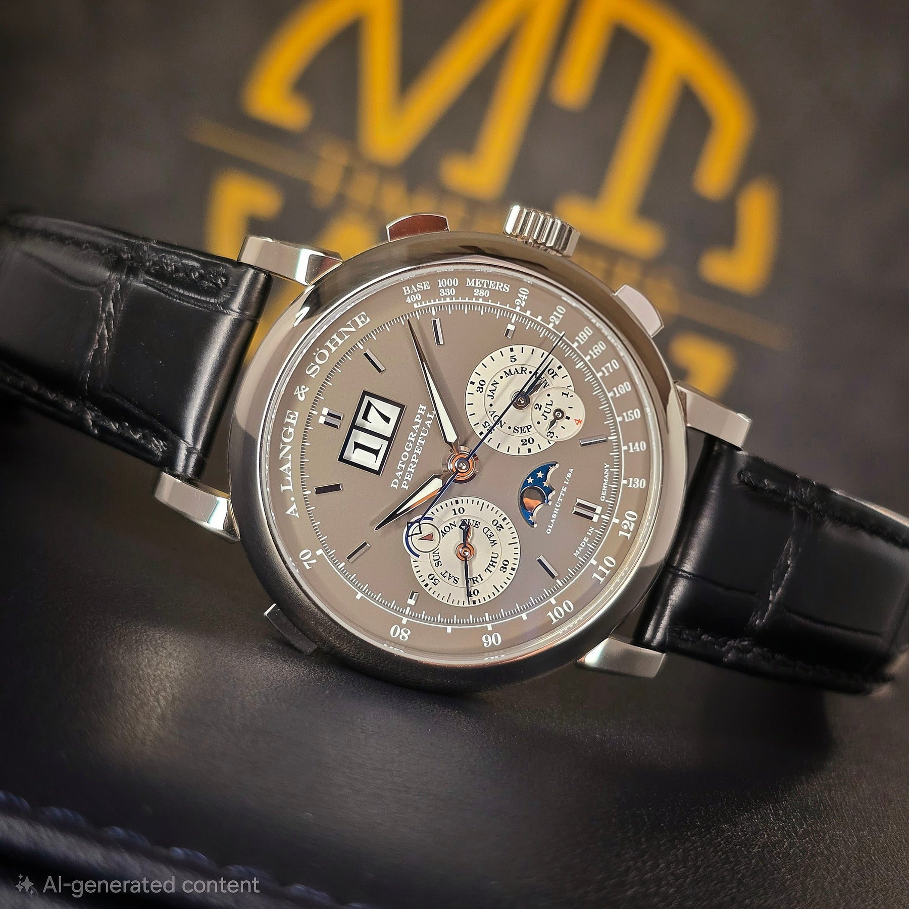 A. Lange & Sohne Datograph Perpetual 410.038  dial