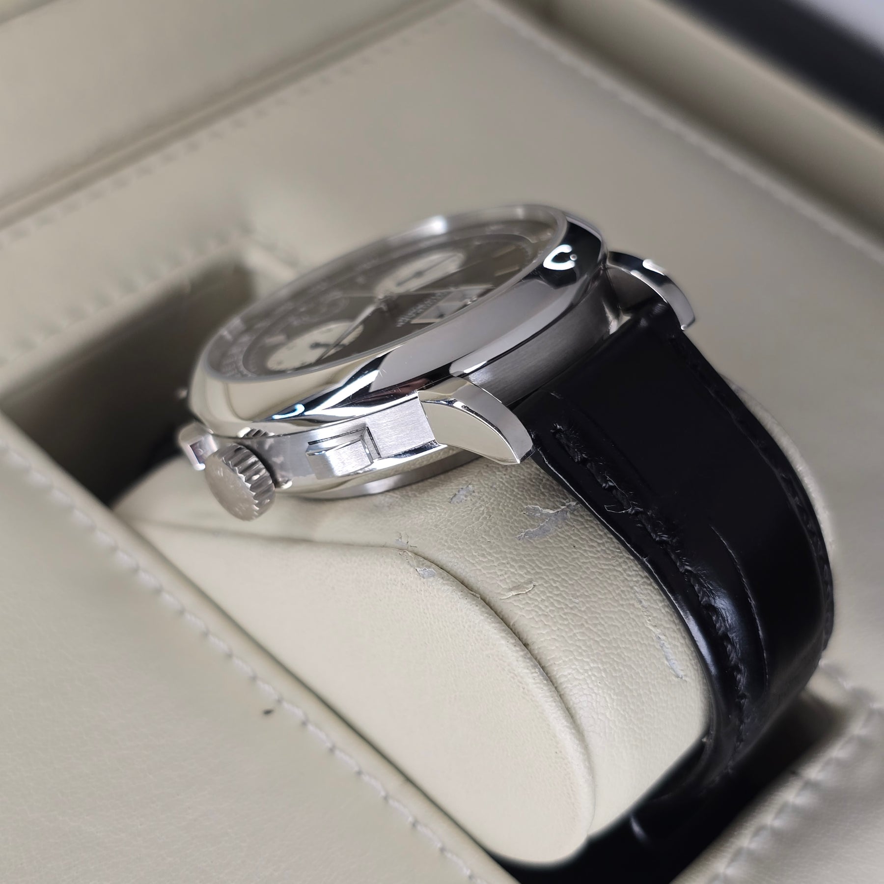 A. Lange & Sohne Datograph Up Down 405.035 lug, strap