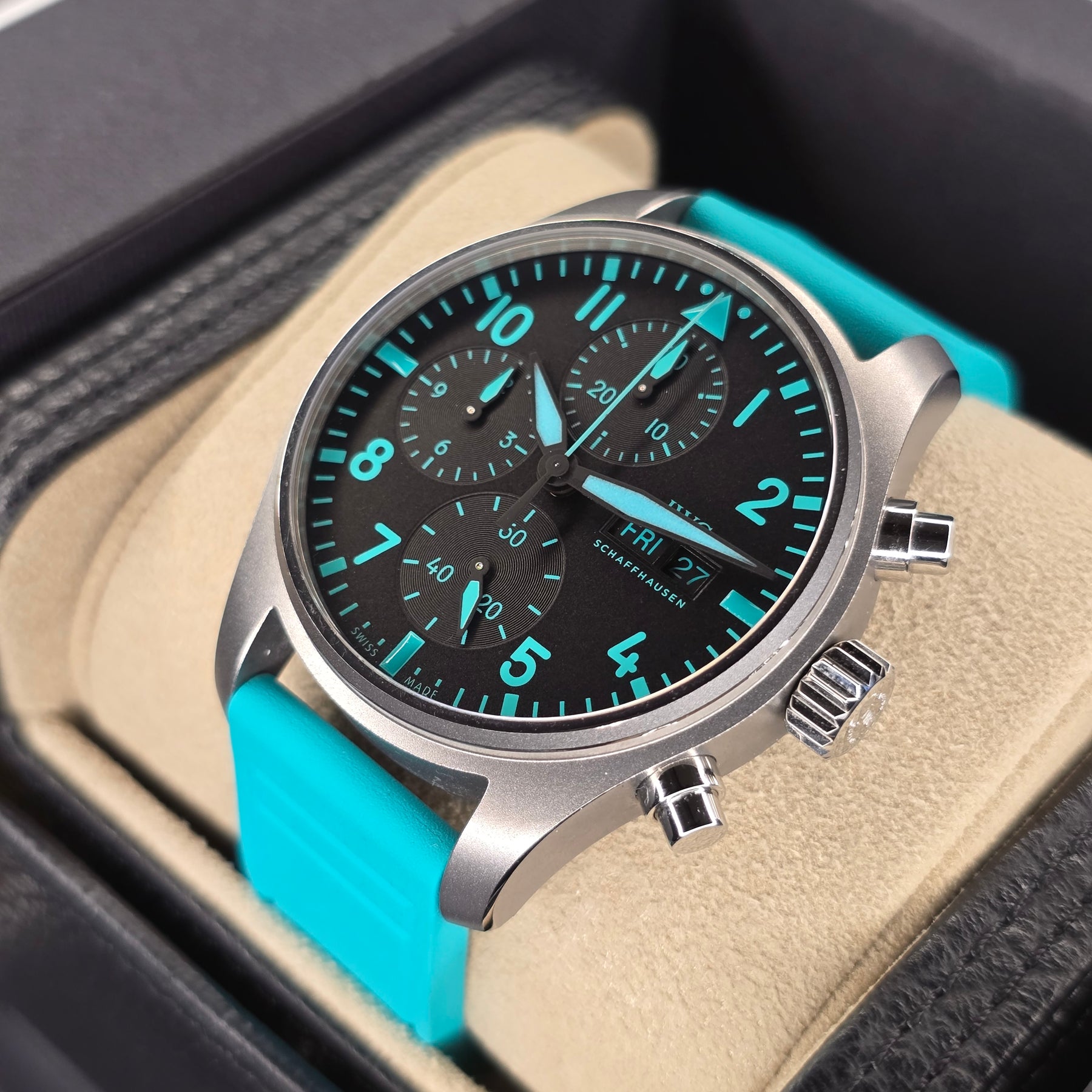 IWC Pilot's Mark XX IW388114 AMG Petronas Formula One right side case