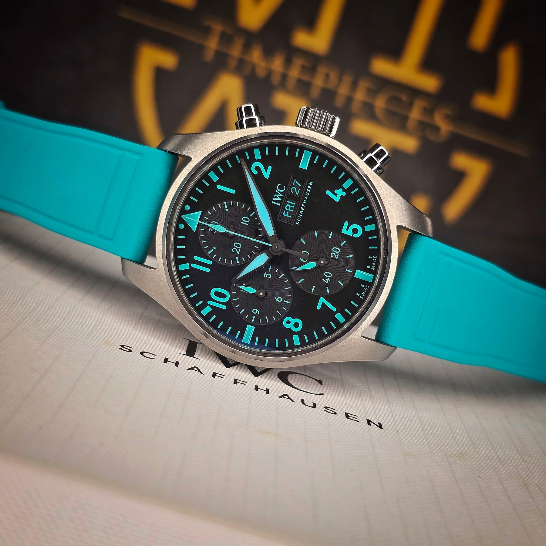 IWC Pilot's Mark XX IW388114 AMG Petronas Formula One dial