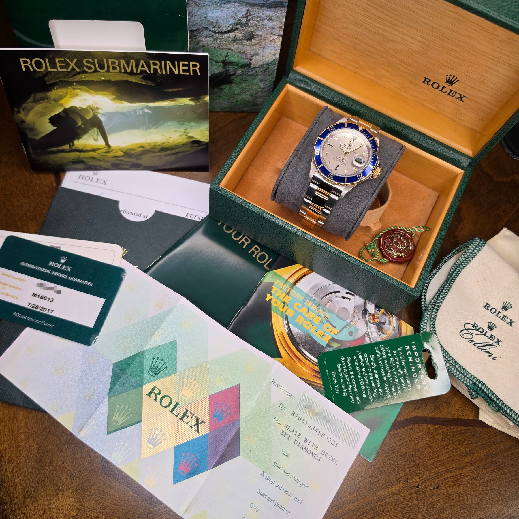 Rolex Submariner Date 16613 Serti full set
