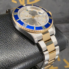 Rolex Submariner Date 16613 Serti left side case