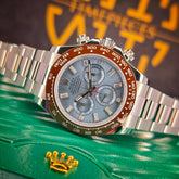 Rolex Daytona Platinum Ice Blue Baguette 116506 front