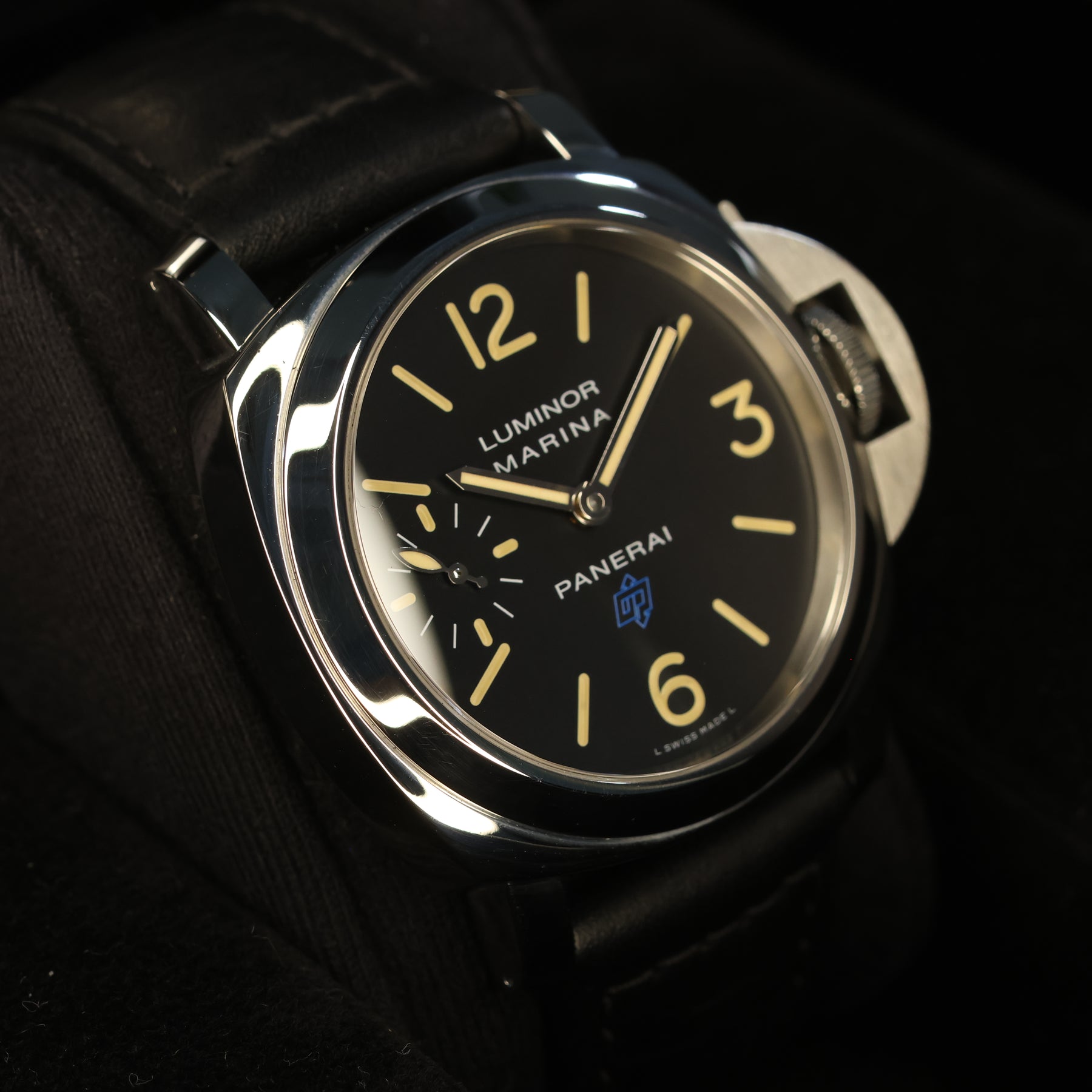 Panerai Luminor Marina Logo Acciaio 44mm Black Dial Men s Watch PAM00631